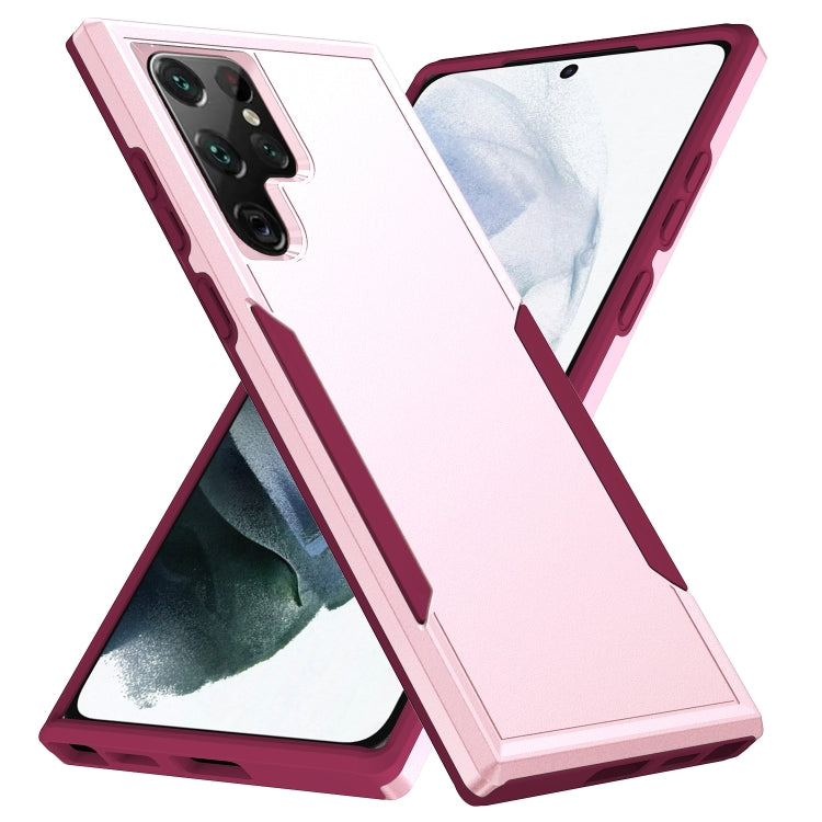 For Samsung Galaxy S23 Ultra 5G Pioneer Armor PC + TPU Phone Case(Pink)