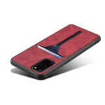 For Samsung Galaxy S20 Denior DV Elastic Card PU Back Cover Phone Case(Red)