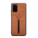 For Samsung Galaxy S20 Denior DV Elastic Card PU Back Cover Phone Case(Brown)