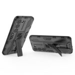 For Samsung Galaxy S23 5G Supersonic PC + TPU Shock-proof Phone Case with Holder(Black)