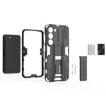 For Samsung Galaxy S23 5G Supersonic PC + TPU Shock-proof Phone Case with Holder(Black)