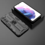 For Samsung Galaxy S23+ 5G Supersonic PC + TPU Shock-proof Phone Case with Holder(Black)