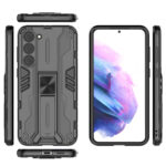 For Samsung Galaxy S23+ 5G Supersonic PC + TPU Shock-proof Phone Case with Holder(Black)