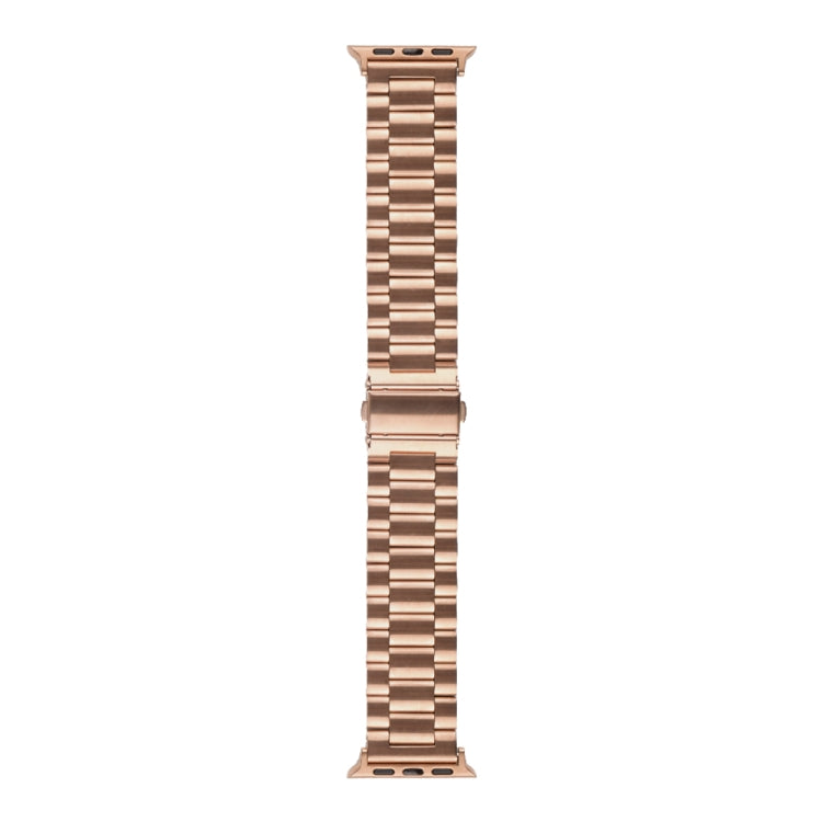 Strains Metal Watch Band For Apple Watch Series 8&7 41mm / SE 2&6&SE&5&4 40mm / 3&2&1 38mm(Rose Gold)