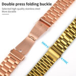 Strains Metal Watch Band For Apple Watch Series 8&7 41mm / SE 2&6&SE&5&4 40mm / 3&2&1 38mm(Rose Gold)