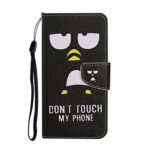 For Samsung Galaxy S23 Ultra 5G Colored Drawing Pattern Leather Phone Case(Penguin)