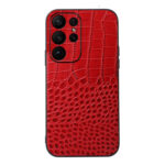 For Samsung Galaxy S23 Ultra 5G Crocodile Texture Genuine Leather Phone Case(Red)