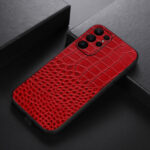 For Samsung Galaxy S23 Ultra 5G Crocodile Texture Genuine Leather Phone Case(Red)