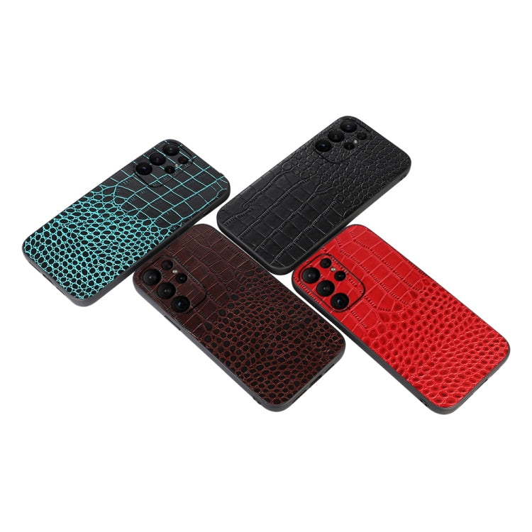 For Samsung Galaxy S23 Ultra 5G Crocodile Texture Genuine Leather Phone Case(Red)