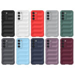 For Samsung Galaxy S23 5G Magic Shield TPU + Flannel Phone Case(Dark Grey)