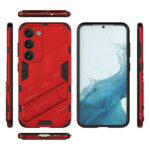 For Samsung Galaxy S23 5G Punk Armor 2 in 1 PC + TPU Shockproof Phone Case with Invisible Holder(Red)