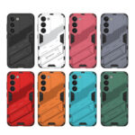 For Samsung Galaxy S23 5G Punk Armor 2 in 1 PC + TPU Shockproof Phone Case with Invisible Holder(Red)