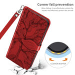 For Samsung Galaxy S23 5G Life Tree Embossing Pattern Leather Phone Case(Red)