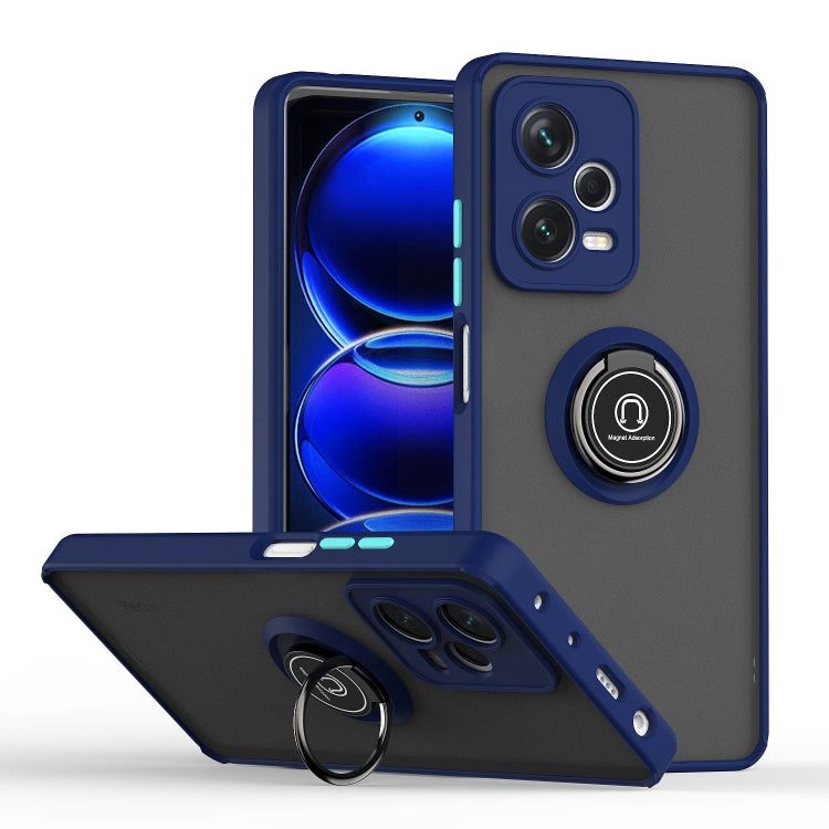 For Xiaomi Redmi Note 12 Pro China Q Shadow 1 Series TPU + PC Ring Holder Phone Case(Royal Blue)