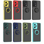 For Xiaomi Redmi Note 12 Pro China Q Shadow 1 Series TPU + PC Ring Holder Phone Case(Black+Red)