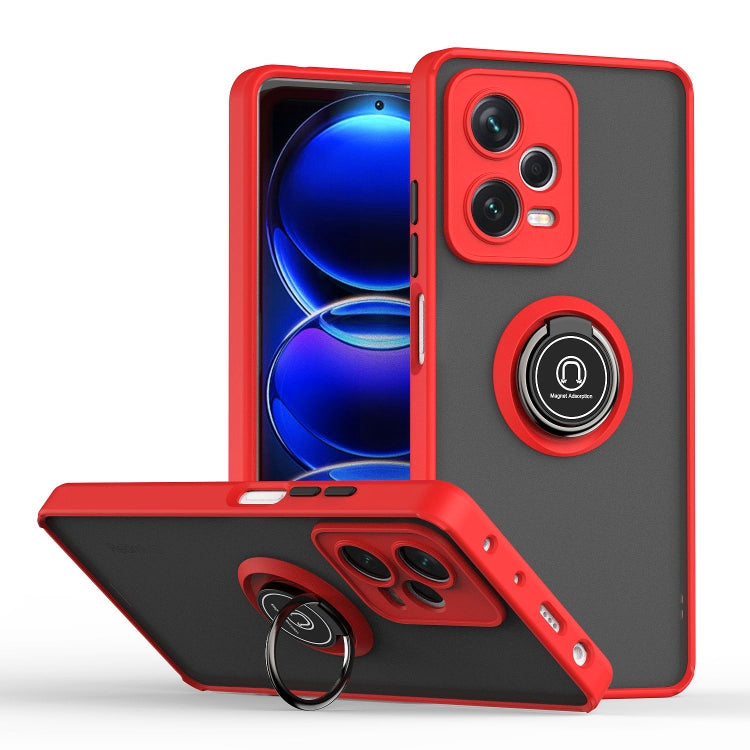 For Xiaomi Redmi Note 12 Pro+ China Q Shadow 1 Series TPU + PC Ring Holder Phone Case(Red)