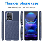 For Xiaomi Redmi Note 12 Pro China Thunderbolt Shockproof TPU Protective Soft Phone Case(Blue)