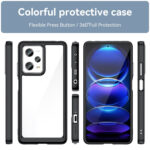 For Xiaomi Redmi Note 12 Pro China Colorful Series Acrylic + TPU Phone Case(Black)