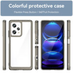 For Xiaomi Redmi Note 12 Pro China Colorful Series Acrylic + TPU Phone Case(Transparent Grey)