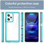 For Xiaomi Redmi Note 12 Pro China Colorful Series Acrylic + TPU Phone Case(Transparent Blue)