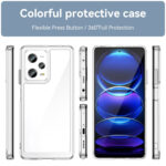 For Xiaomi Redmi Note 12 Pro China Colorful Series Acrylic + TPU Phone Case(Transparent)