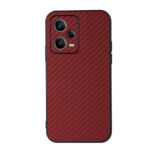 For Xiaomi Redmi Note 12 Pro China Carbon Fiber Texture Shockproof Protective Phone Case(Red)