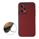 For Xiaomi Redmi Note 12 Pro China Carbon Fiber Texture Shockproof Protective Phone Case(Red)