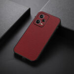 For Xiaomi Redmi Note 12 Pro China Carbon Fiber Texture Shockproof Protective Phone Case(Red)