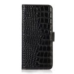 For Xiaomi Redmi Note 12 Pro China Crocodile Top Layer Cowhide Leather Phone Case(Black)