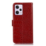 For Xiaomi Redmi Note 12 Pro China Crocodile Top Layer Cowhide Leather Phone Case(Red)