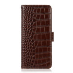 For Xiaomi Redmi Note 12 Pro China Crocodile Top Layer Cowhide Leather Phone Case(Brown)