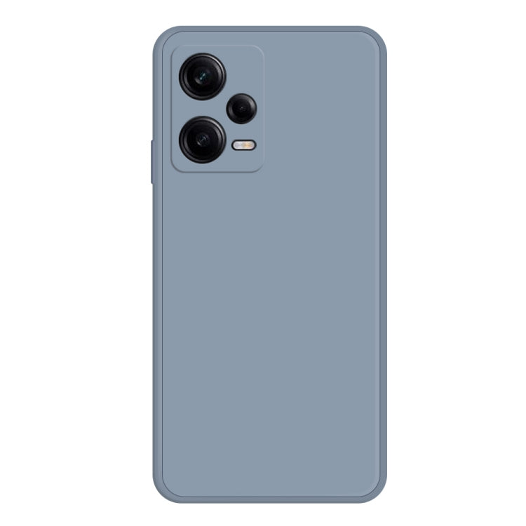 For Xiaomi Redmi Note 12 Pro China Imitation Liquid Silicone Straight Edge Phone Case(Grey)