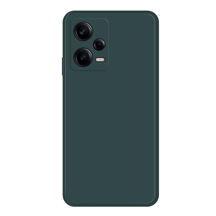 For Xiaomi Redmi Note 12 Pro China Imitation Liquid Silicone Straight Edge Phone Case(Dark Green)