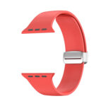 Folding Buckle Silicone Watch Band For Apple Watch Series 8&7 41mm / SE 2&6&SE&5&4 40mm / 3&2&1 38mm(Red)