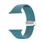 Folding Buckle Silicone Watch Band For Apple Watch Series 8&7 41mm / SE 2&6&SE&5&4 40mm / 3&2&1 38mm(Cyan)