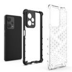 For Xiaomi Redmi Note 12 Pro China Shockproof Honeycomb PC + TPU Phone Case(Black)