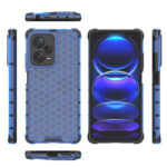 For Xiaomi Redmi Note 12 Pro+ China Shockproof Honeycomb PC + TPU Phone Case(Blue)