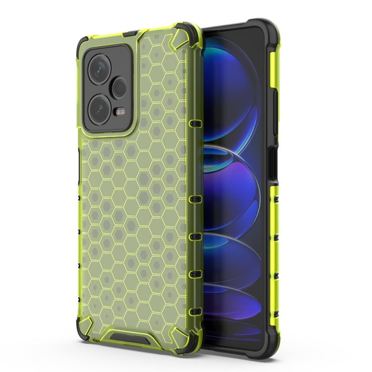 For Xiaomi Redmi Note 12 Pro+ China Shockproof Honeycomb PC + TPU Phone Case(Green)