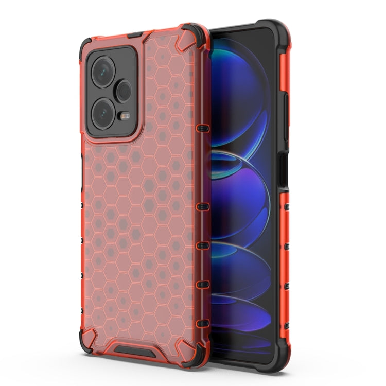 For Xiaomi Redmi Note 12 Pro+ China Shockproof Honeycomb PC + TPU Phone Case(Red)