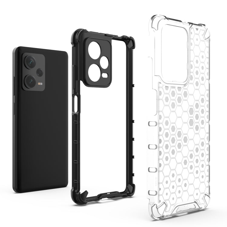 For Xiaomi Redmi Note 12 Pro+ China Shockproof Honeycomb PC + TPU Phone Case(White)