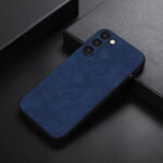 For Samsung Galaxy S23+ 5G Morocco Texture PU Phone Case(Blue)