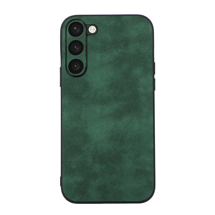 For Samsung Galaxy S23+ 5G Morocco Texture PU Phone Case(Green)