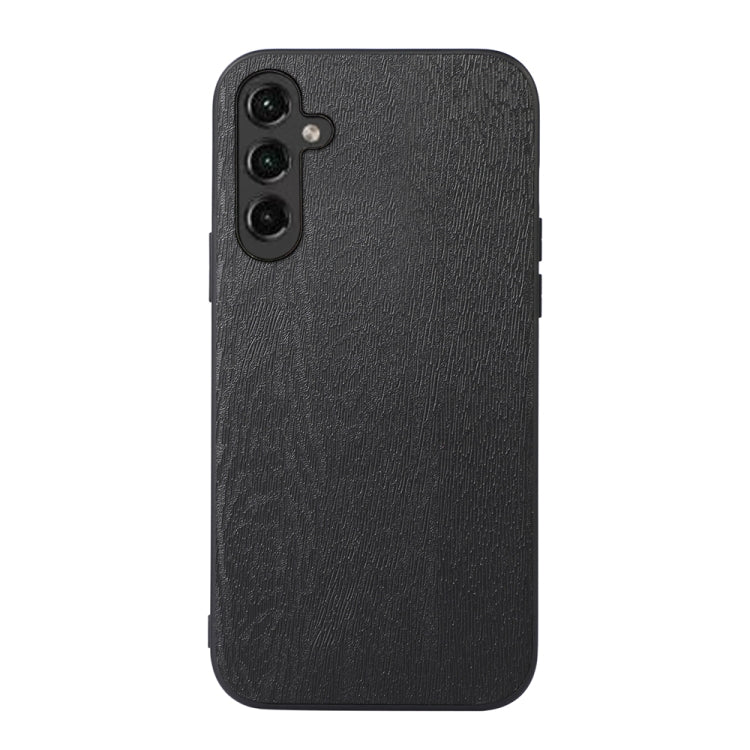 For Samsung Galaxy A14 5G Wood Texture PU Phone Case(Black)