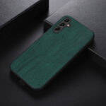 For Samsung Galaxy A14 5G Wood Texture PU Phone Case(Green)