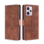 For Xiaomi Redmi Note 12 Pro China Skin Feel Crocodile Magnetic Clasp Leather Phone Case(Brown)