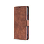 For Xiaomi Redmi Note 12 Pro China Skin Feel Crocodile Magnetic Clasp Leather Phone Case(Brown)