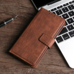 For Xiaomi Redmi Note 12 Pro China Skin Feel Crocodile Magnetic Clasp Leather Phone Case(Brown)