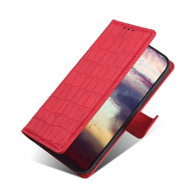 For Xiaomi Redmi Note 12 Pro+ China Skin Feel Crocodile Magnetic Clasp Leather Phone Case(Red)