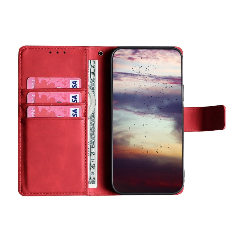 For Xiaomi Redmi Note 12 Pro+ China Skin Feel Crocodile Magnetic Clasp Leather Phone Case(Red)