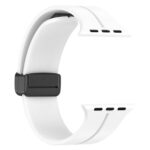 Solid Color Silicone Watch Band For Apple Watch Ultra 49mm / Series 8&7 45mm / SE 2&6&SE&5&4 44mm(White)